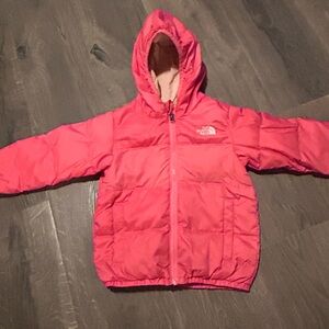 The North Face Kids Puffer Jacket - Pink reversible!
